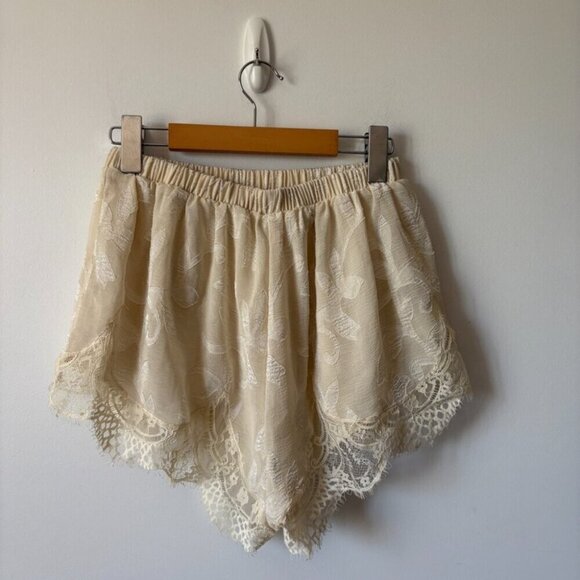 Free people Love Story 2-Piece Lounge Short + Tank Set Cream White Size XS - Picture 9 of 11